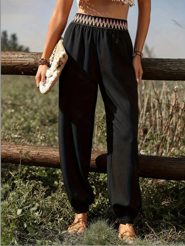 Damen Komfortable Freizeithose mit hohem Bund EB