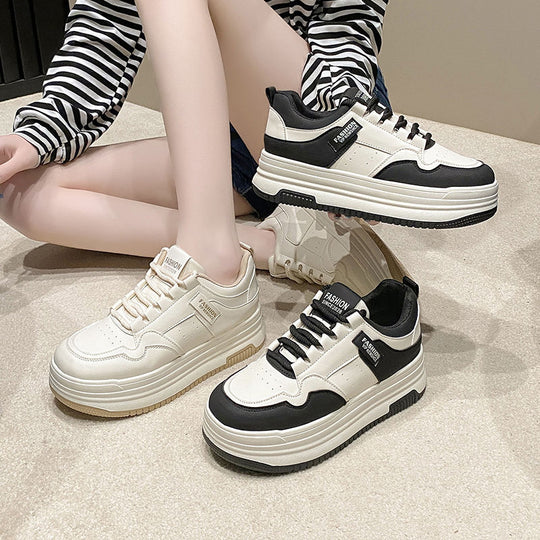Damen Sneakers mit modernem Plateau-Design und atmungsaktiver Innenstruktur EB