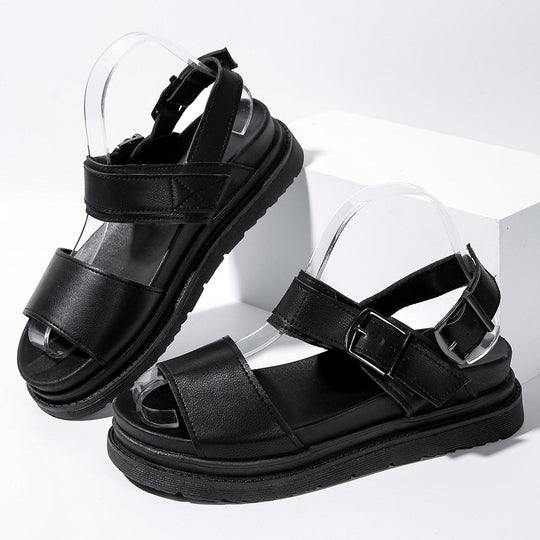 Damen Trendige Komfort-Sandalen mit verstellbarem Riemen und rutschfester Sohle EB
