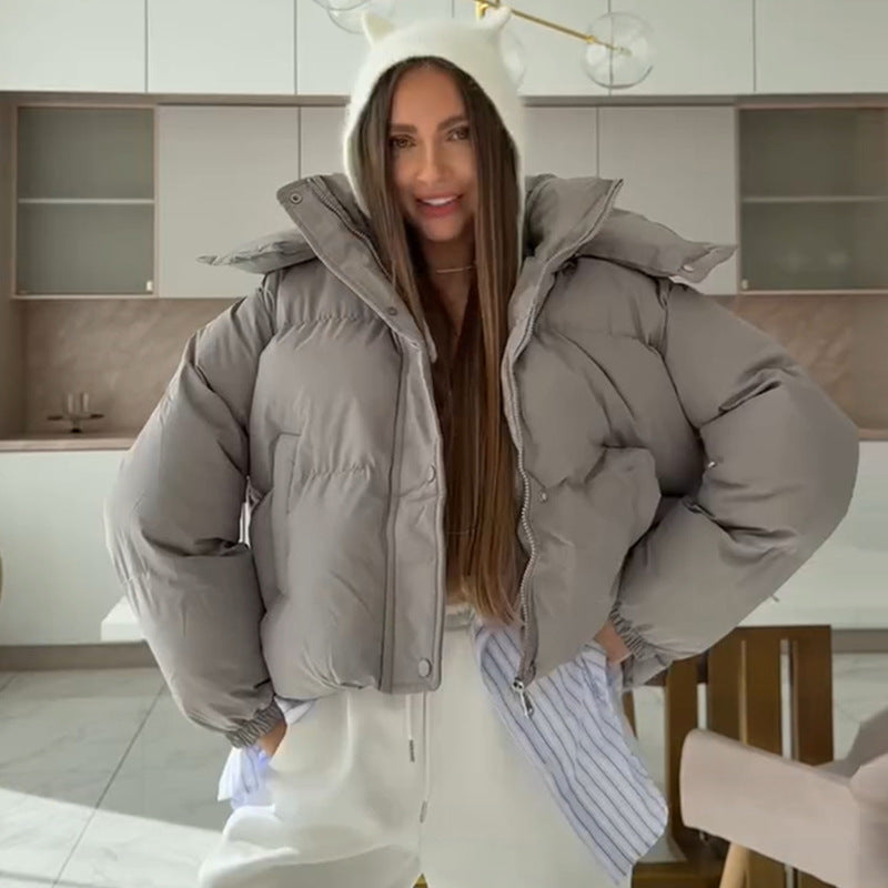 Damen wärmedämmende Steppjacke mit Kapuze EB