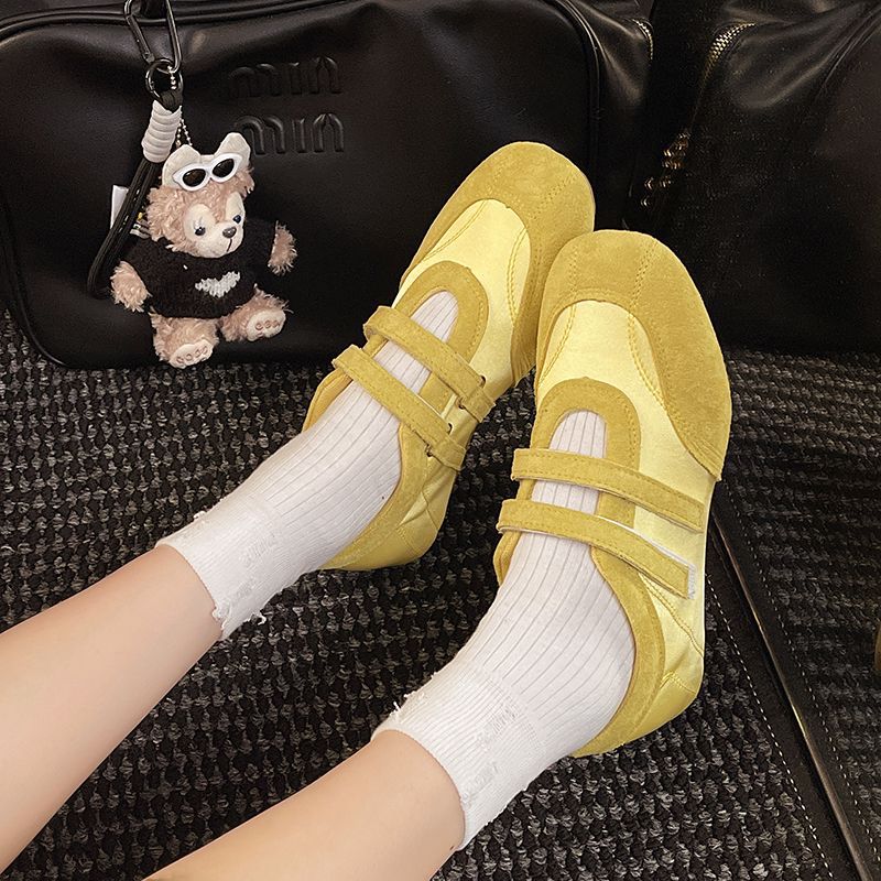 Damen bequeme Sneaker mit doppeltem Klettverschluss EB