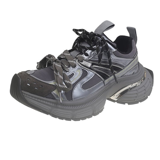 Damen modische und komfortable Sneakers mit dämpfender Sohle und sportlichem Design EB