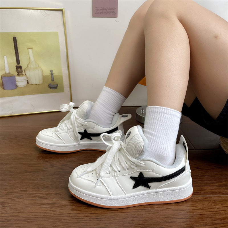 Damen Sneakers mit stylischem Sternen-Design und bequemer Sohle EB
