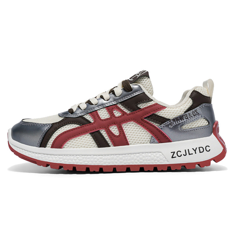 Damen sportliche Lauf-Sneaker mit atmungsaktiver Mesh-Oberfläche und stoßdämpfender Sohle EB