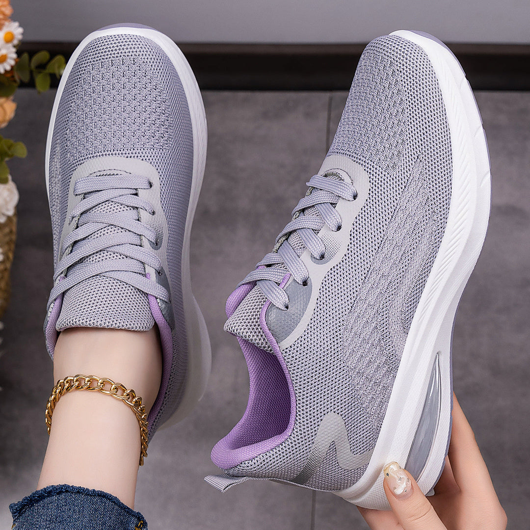 Damen Sportliche Laufschuhe mit atmungsaktivem Mesh-Obermaterial und dämpfender Sohle EB