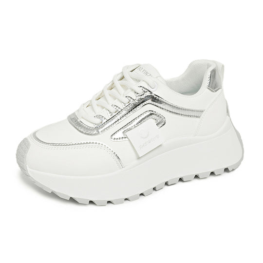 Damen Sportliche Sneakers mit glänzenden Akzenten und dämpfendem Profil EB