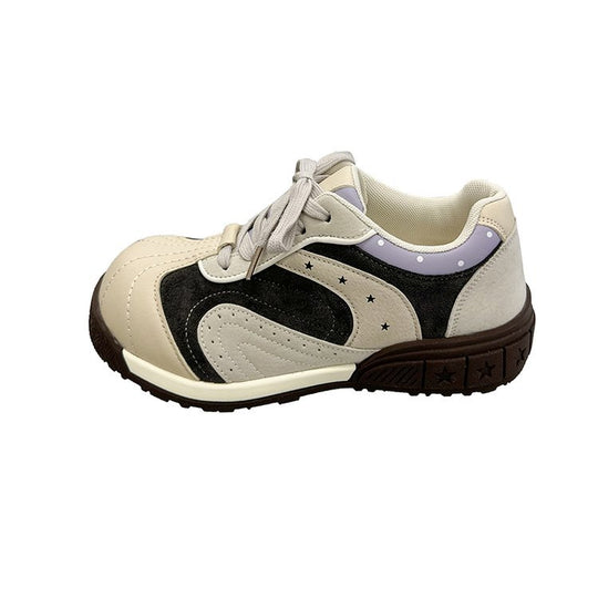 Damen sportliche Sneakers mit atmungsaktiver Oberflächenstruktur und stabiler Sohle EB