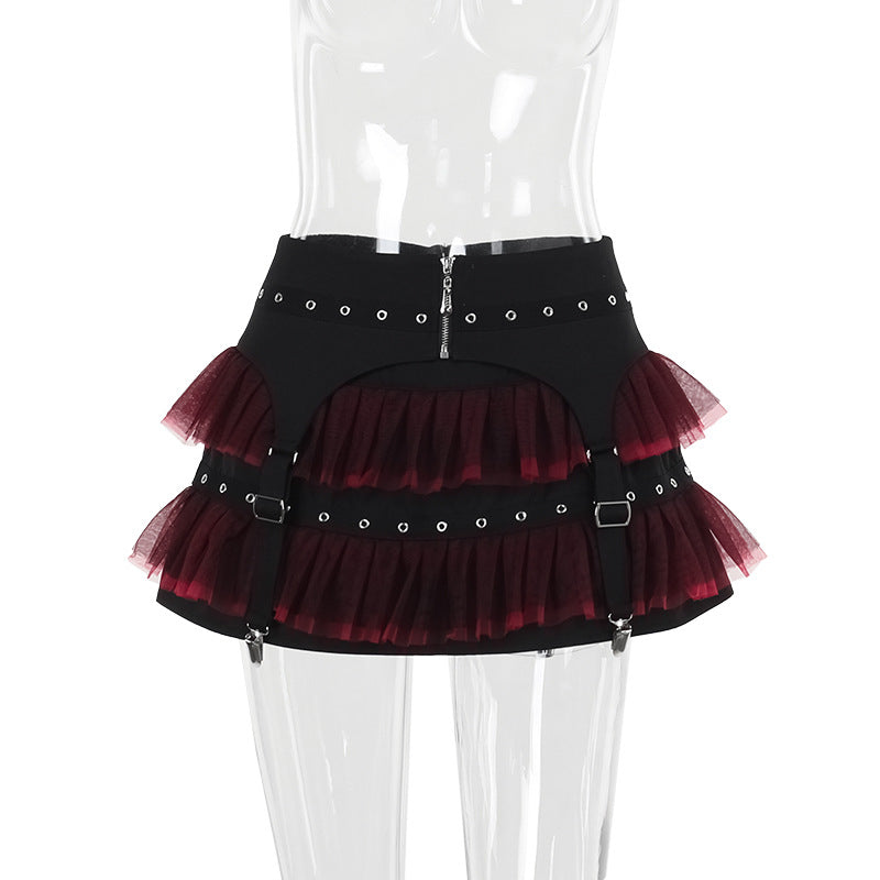 Damen figurbetonte Bluse mit Rüschendetails und Schnürung EB