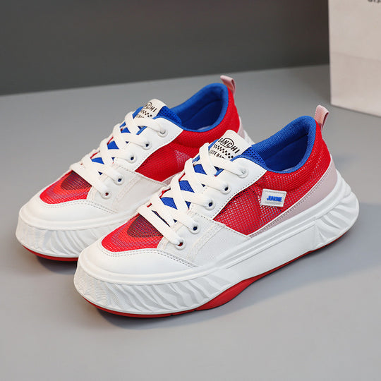 Damen Sportliche Sneaker mit atmungsaktiver Mesh-Oberfläche und farbenfrohem Design EB