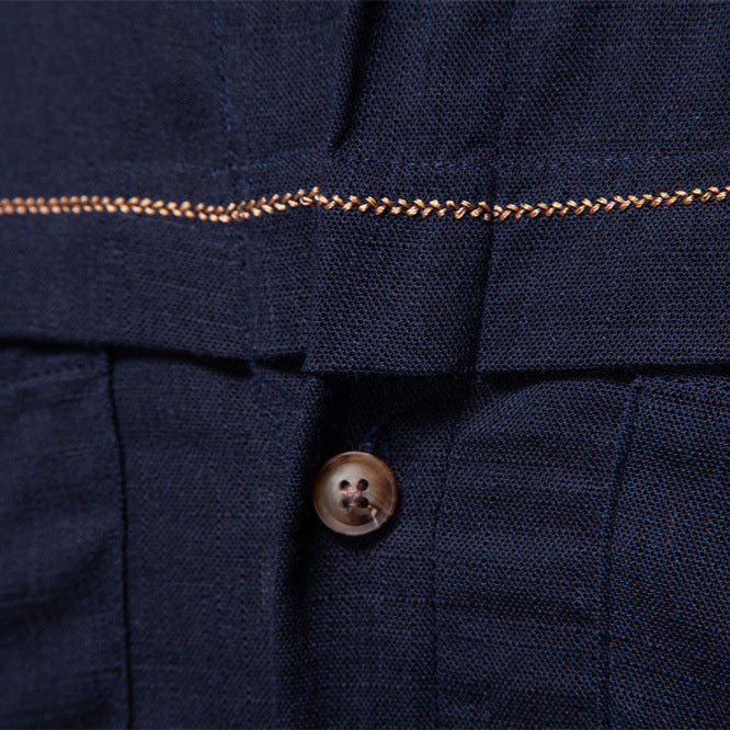 Herren nan Workshirt aus Denimoptik mit doppelten Brusttaschen und Kontrastnähten EB