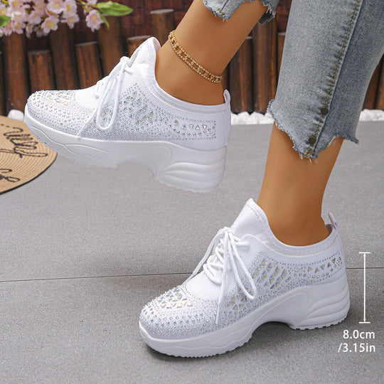 Damen Sportliche Sneaker mit atmungsaktivem Obermaterial und Komfortsohle EB