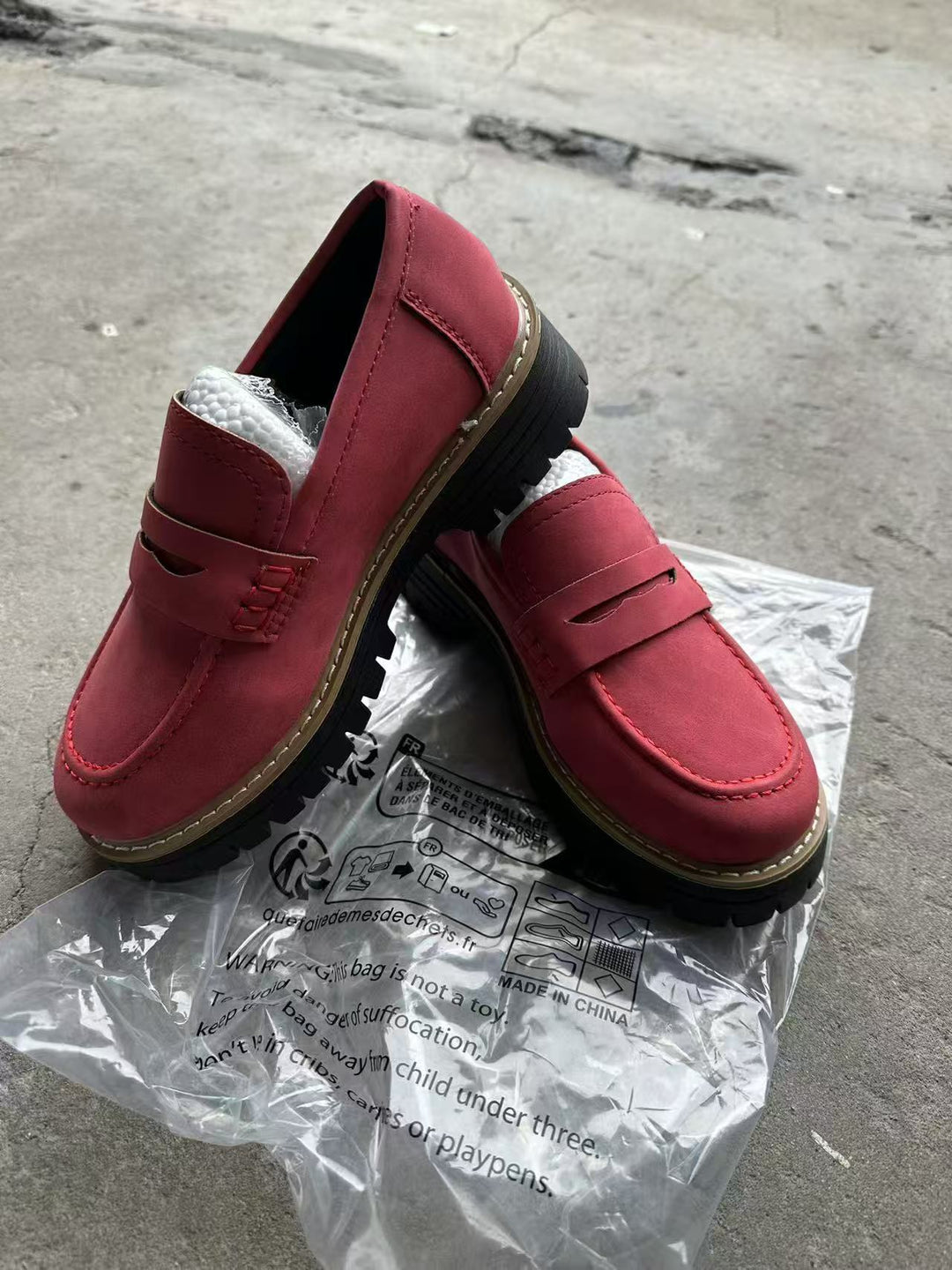 Damen Robuste Penny-Loafer mit profilierter Gummisohle EB