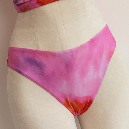 Damen Badeanzug-Set mit asymmetrischem Volant und trendigem Oberteil EB