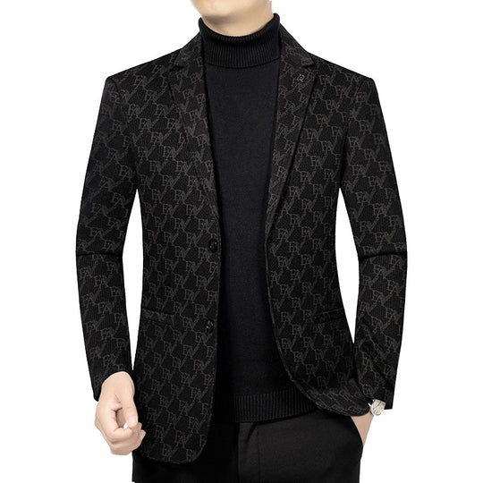 Herren Modernes Einreihiges City-Blazer mit aufgesetzten Taschen und leichter Halbfütterung EB