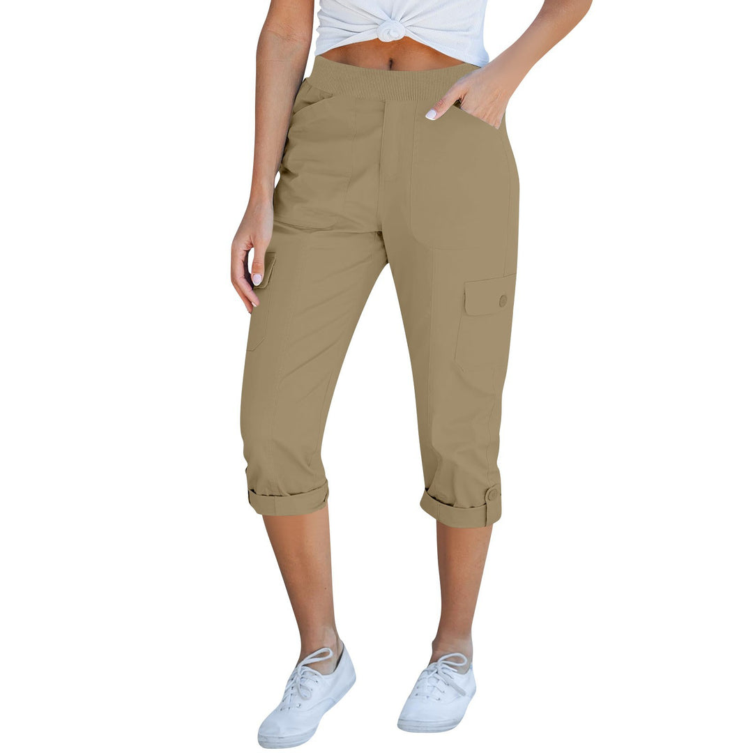 Damen Cargo-Hosen mit elastischem Bund und praktischen Taschen EB