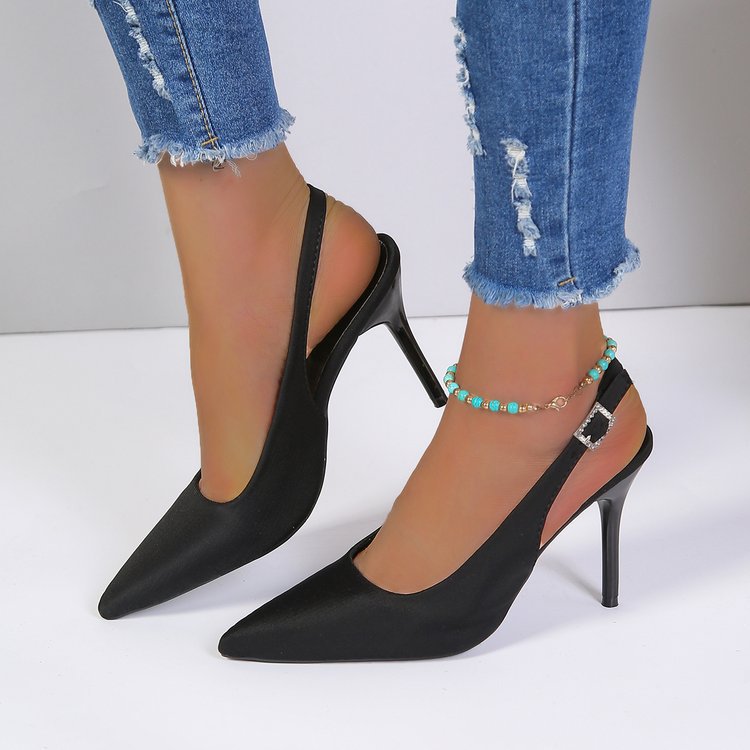Damen Slingback-Pumps mit elegantem spitzem Zehenbereich und komfortablem Absatz EB