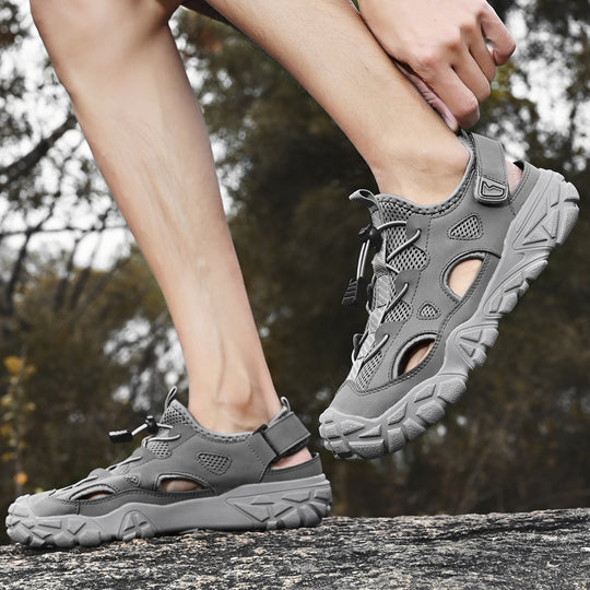 Damen Atmungsaktive Sport-Sandalen mit Anti-Rutsch-Sohle und Verstellbarem Schnellschnürsystem EB