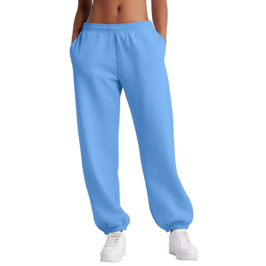 Damen nan schmale High‑Waist Sweat-Jogginghose mit hohem Komfortbund, verstellbarem Kordelzug und elastischen Knöchelbündchen EB