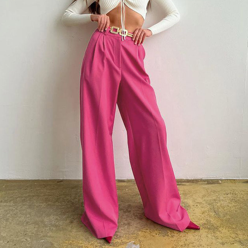 Damen Weite Palazzo-Hose mit eleganter Taillierung und modischem Schnitt EB