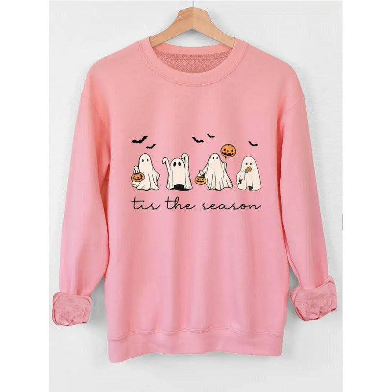 Damen Sweatshirt mit verspielt gruseligem Motiv EB