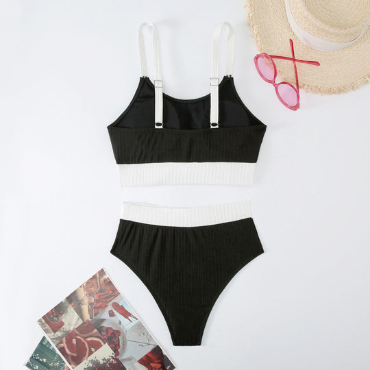 Damen Sport-Bikini-Set mit elegantem Design und verstellbaren Trägern EB