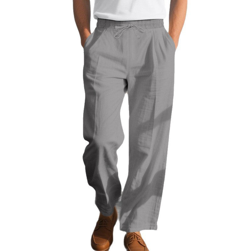 Herren bequeme Strandhose mit elastischem Bund und verstellbarem Kordelzug EB