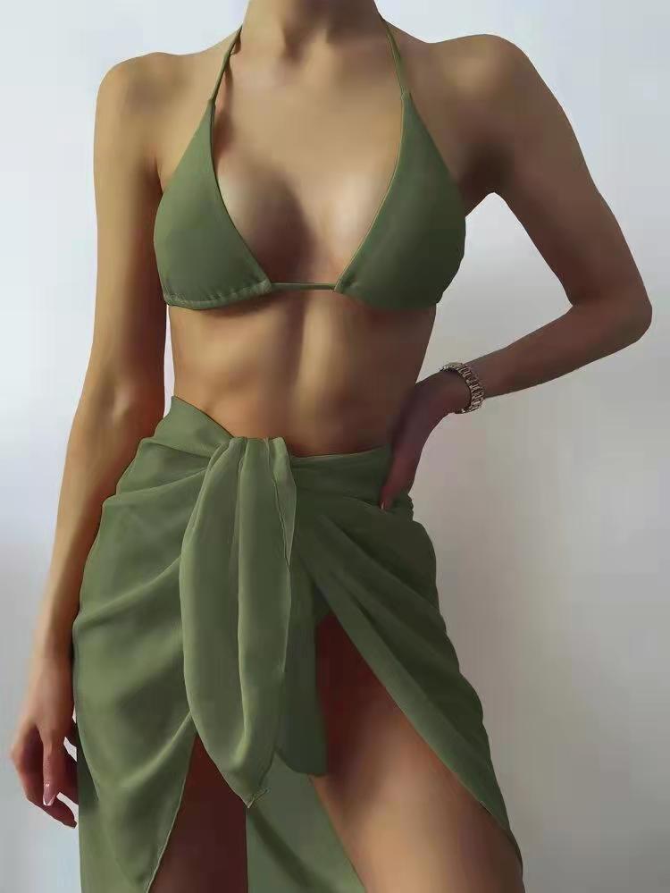 Damen Triangel-Bikini mit sexy Wickelrock EB