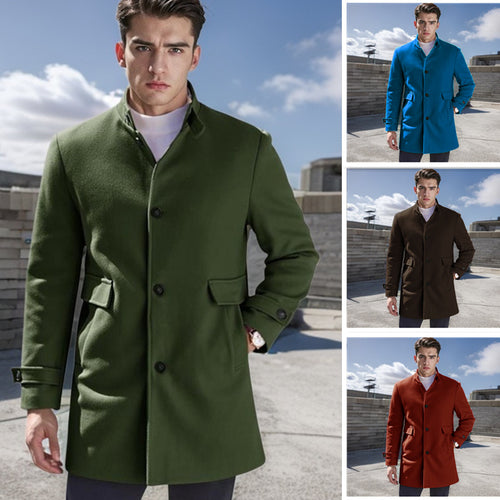 Herren eleganter Außenmantel mit praktischen Taschen EB