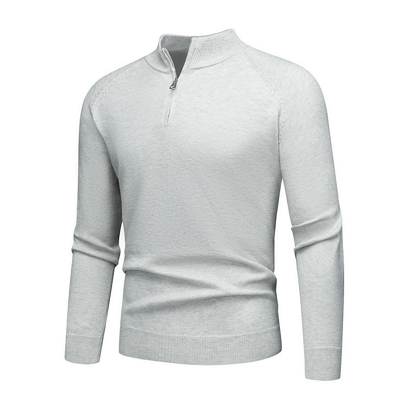 Herren modischer Pullover mit kurzem Reißverschluss EB