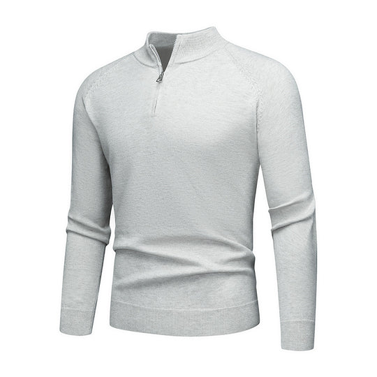 Herren modischer Pullover mit kurzem Reißverschluss EB