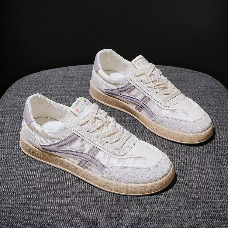Damen Sneakers im lässigen Retro-Stil mit atmungsaktiven Mesh-Einsätzen und dämpfender Sohle EB