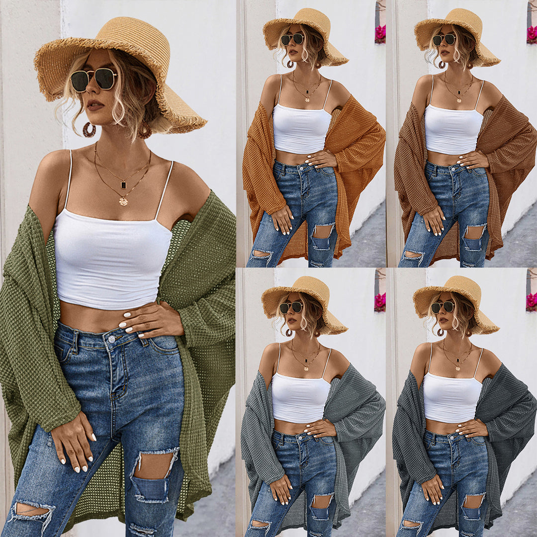 Damen lässige Strickjacke im oversized Schnitt EB