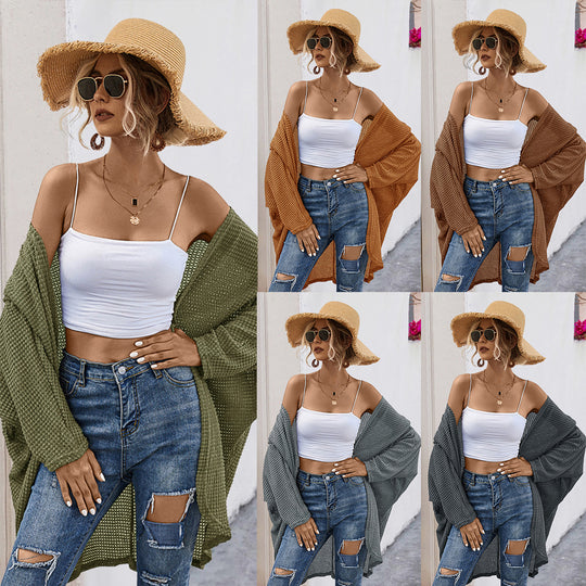 Damen lässige Strickjacke im oversized Schnitt EB