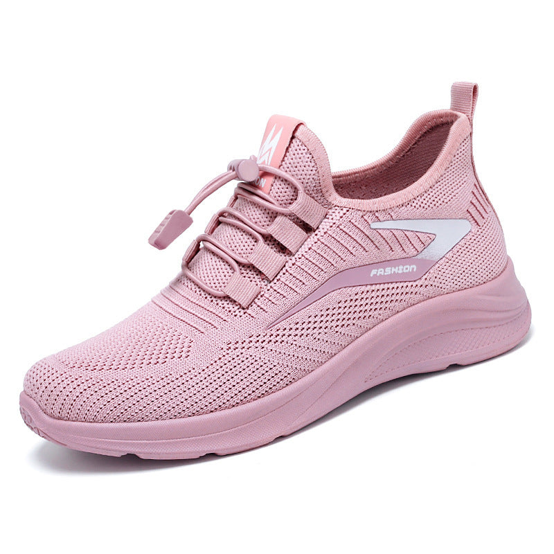 Damen Sportliche Leichtgewicht Sneakers mit elastischer Schnellschnürung EB