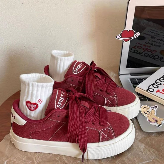 Damen Sportliche Sneaker mit hohem Kragen und eleganter Schnürung EB
