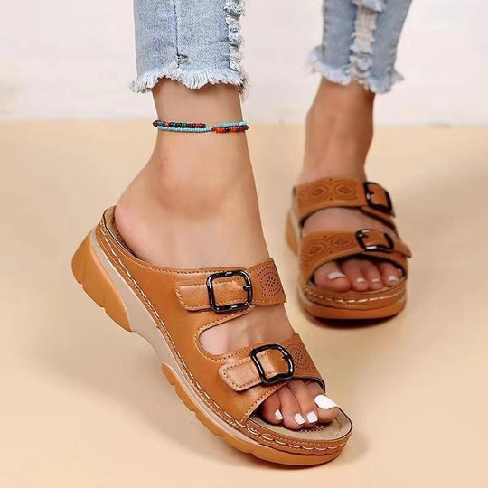 Damen modische Clogs mit verstellbaren Schnallen EB
