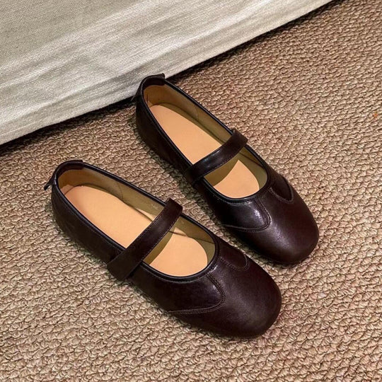 Damen Komfortable und elegante Ballerinas mit verstellbarem Riemchen EB