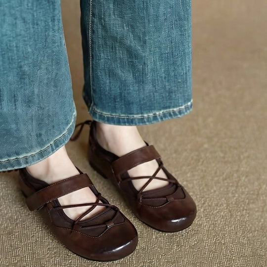 Damen Ballerinas mit verstellbarem Riemchen EB