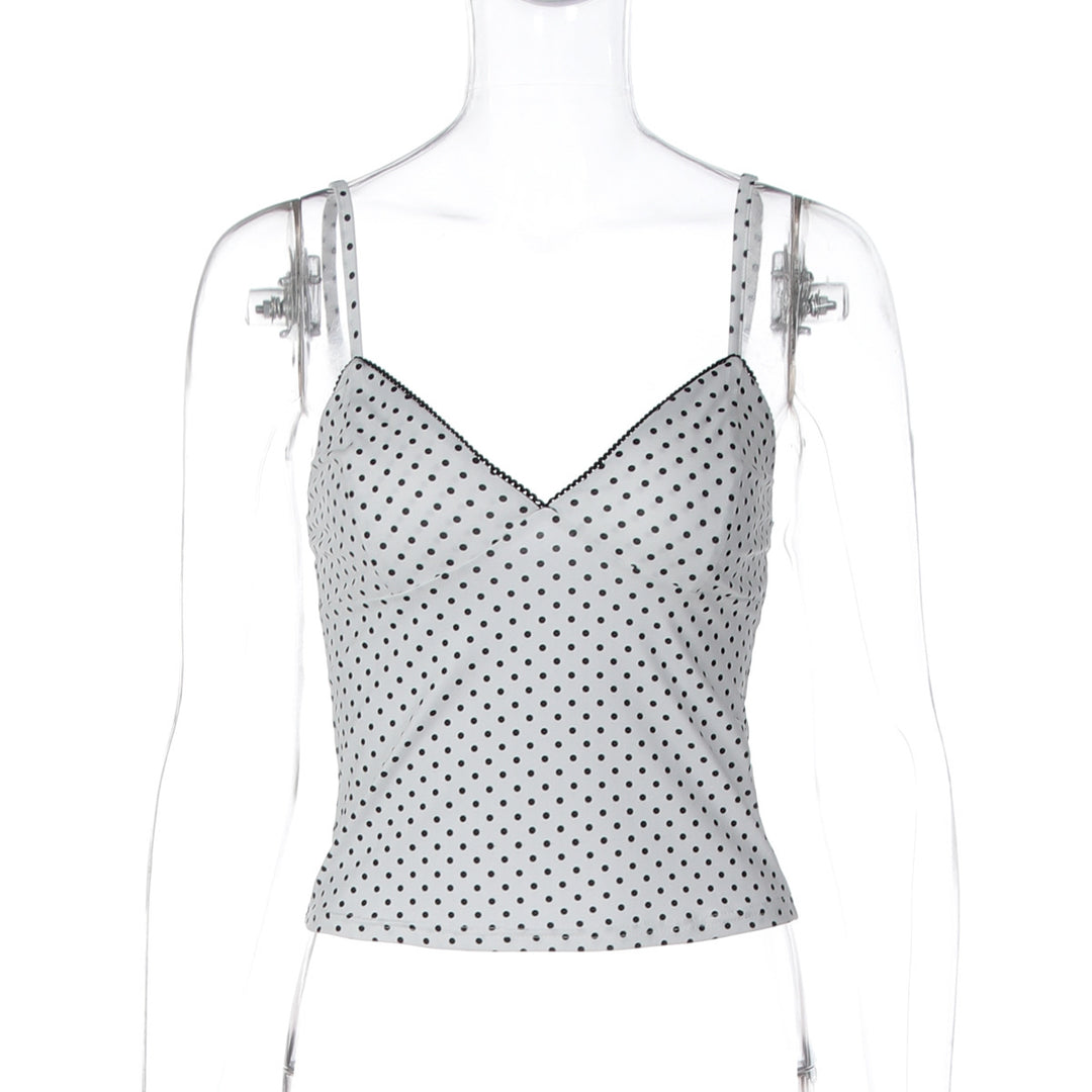 Damen Charmantes Spaghetti-Top mit Punkten EB