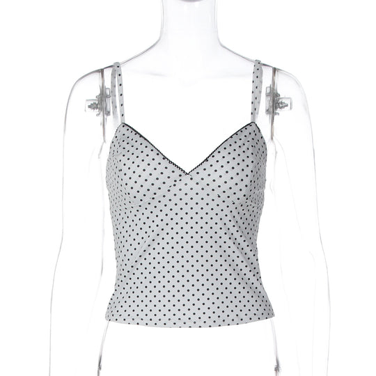 Damen Charmantes Spaghetti-Top mit Punkten EB