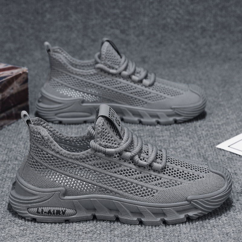 Damen Atmungsaktive Sportsneakers mit elastischer Schnürung und robustem Sohlenprofil EB