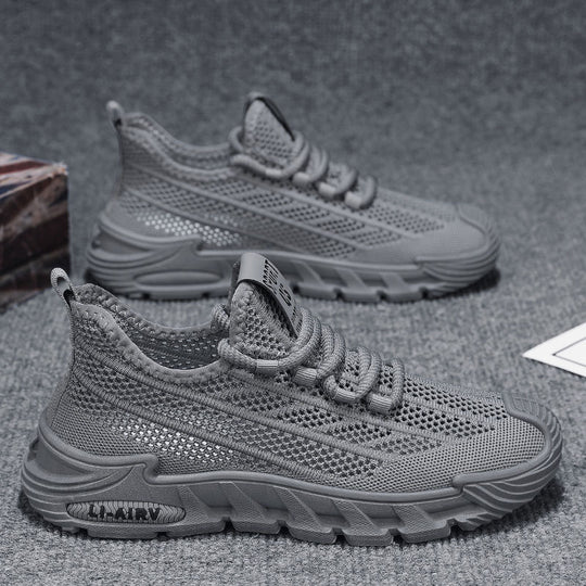Damen Atmungsaktive Sportsneakers mit elastischer Schnürung und robustem Sohlenprofil EB