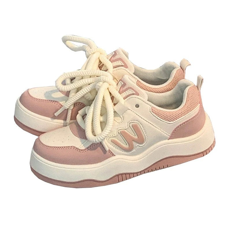 Damen Modische Sport Sneakers mit doppeltem Obermaterial und rutschfester Sohle EB