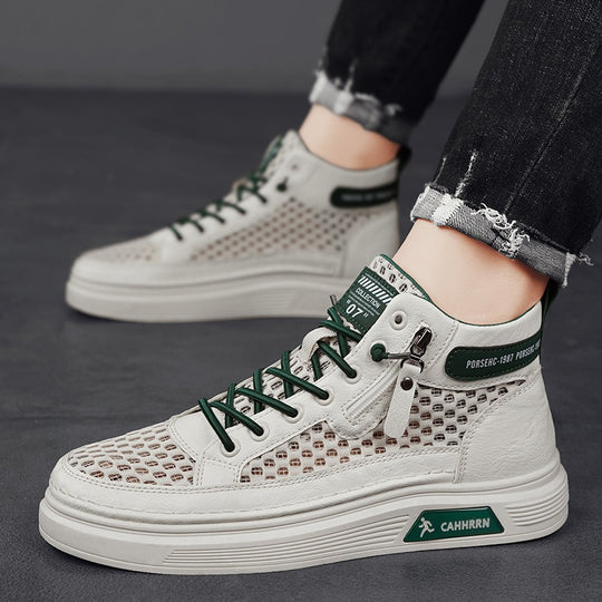 Damen High-Top Sneakers mit atmungsaktivem Netzdesign und dämpfender Sohle EB