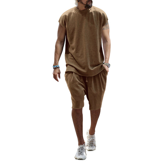 Herren lässiges Freizeit-Set aus hochwertigem Baumwollmix mit Oversize-Schnitt EB