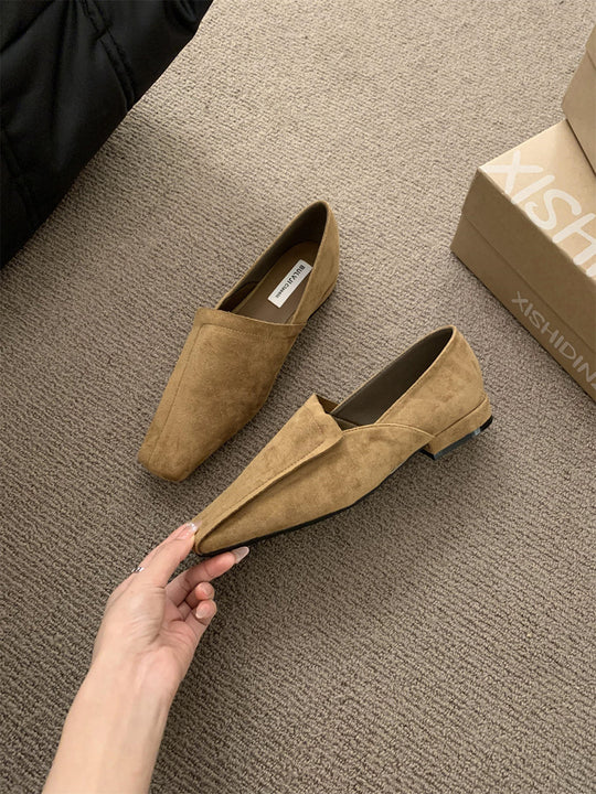 Damen spitze Slippers aus Wildleder mit elegantem Design EB