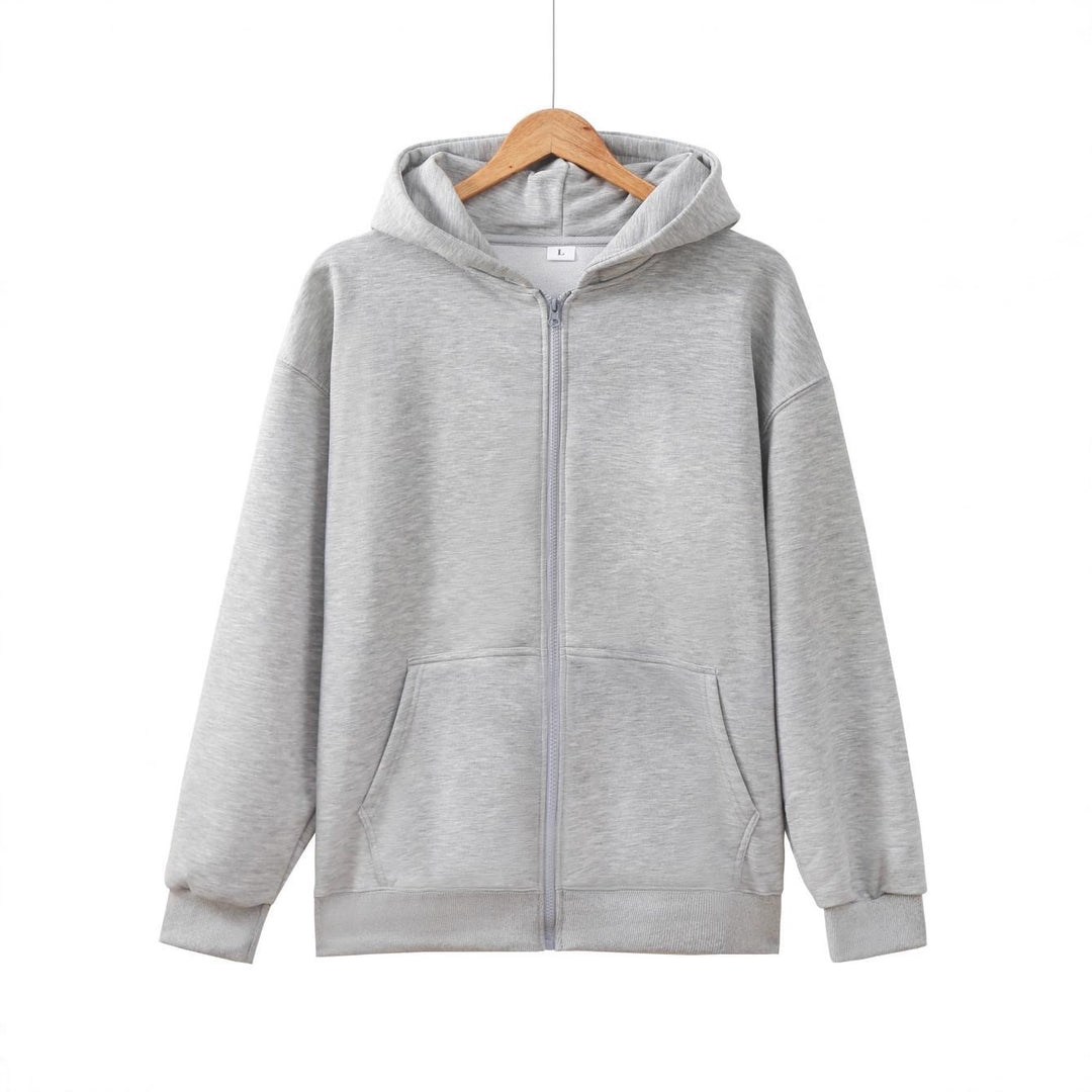 Unisex nan leichter Reißverschluss-Hoodie mit innen angerautem French-Terry, flachen Nähten und Kängurutaschen EB