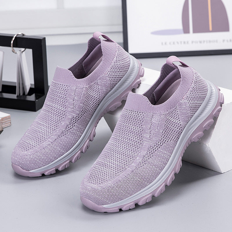 Damen Freizeit-Sneaker mit atmungsaktivem Mesh-Obermaterial und flexiblem Sohlenkomfort EB