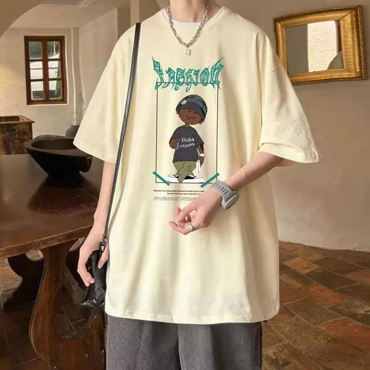 Damen oversized T-Shirt mit grafischem Print und lässigem Schnitt EB