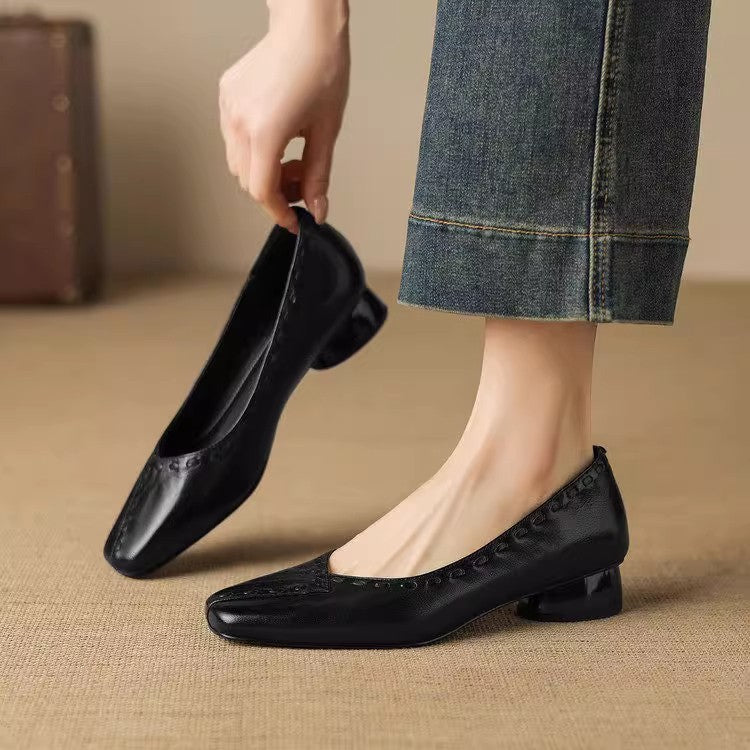 Damen elegante Ballerinas mit modischem Nahtdesign EB